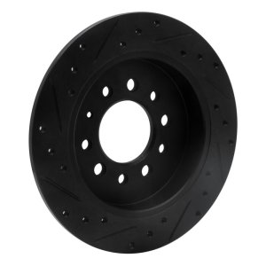 Hyundai Tiburon Brake Rotor (1) - Rear Right - R1 Concepts - Drilled & Slotted - Black - `07-`08